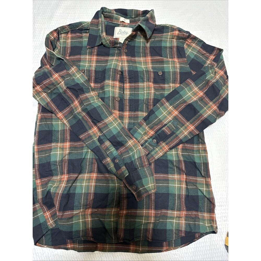 Bixby Nomad Plaid Flannel Shirt Jacket - Blue Orange Brown Check TRUE S Men’s